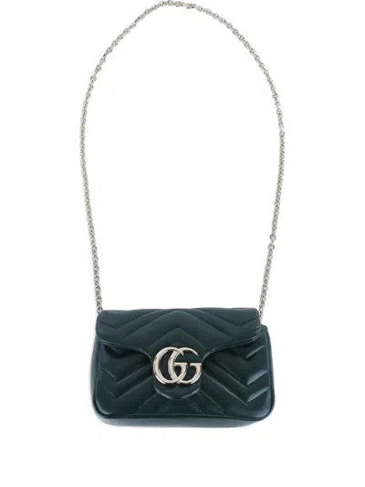Gucci Mini Gg Marmont Chain-strap Cross Body Bag In Green