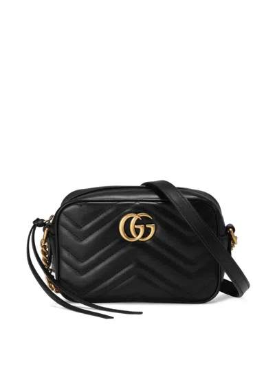 Gucci Mini Gg Marmont Cross Body Bag In Black