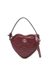 Gucci Mini Gg Marmont Heart-shaped Tote Bag In Red