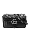 Gucci Mini Gg Marmont Matelassé Shoulder Bag In Black