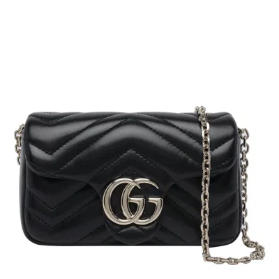 Gucci Mini Gg Marmont Shoulder Bag In Black