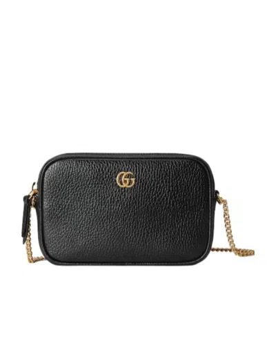 Gucci Gg Marmont Super Mini Shoulder Bag In Black