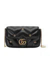 Gucci Mini Gg Marmont Crossbody Bag In Black
