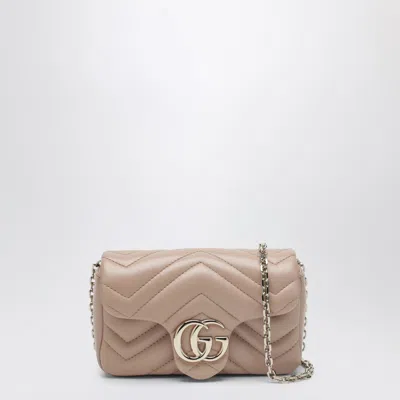 Gucci Mini Gg Marmont Shoulder Bag In Pale Pink