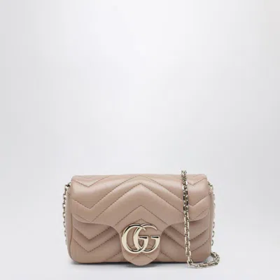 Gucci Mini Gg Marmont Shoulder Bag In Pale In Blue