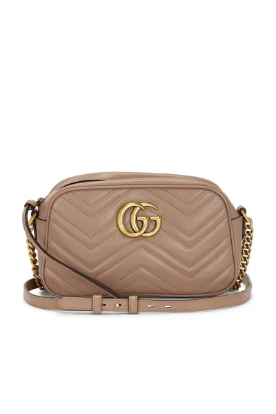 Pre-owned Gucci Mini Gg Marmont Shoulder Bag In Pink