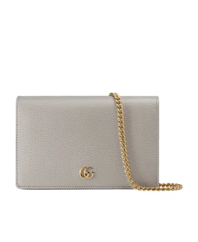 Gucci Mini Gg Marmont Wallet-on-chain In Nude | ModeSens