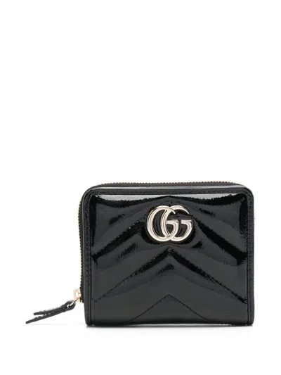 Gucci Mini Gg Marmont Portemonnaie In Schwarz
