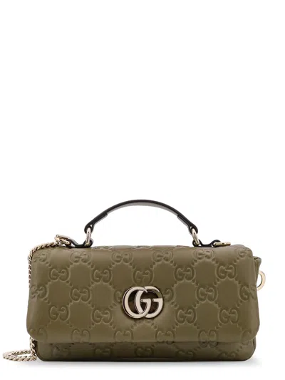 Gucci Mini Gg Milano Leather Handbag With All-over Gg Motif