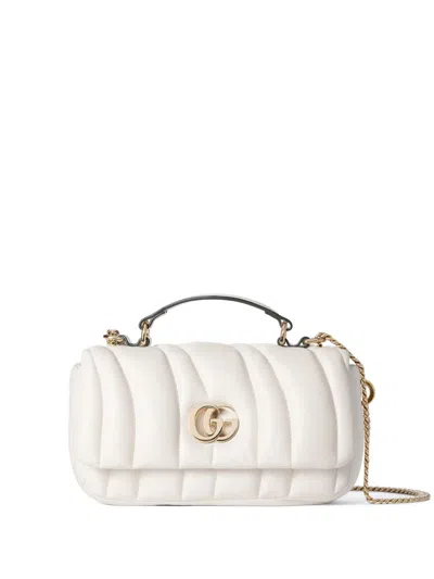 Gucci Gg Milano Mini Leather Tote Bag In White