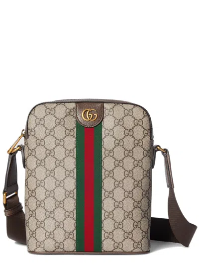Gucci Mini Gg Monogram Jacketed Fabric Bag In Brown