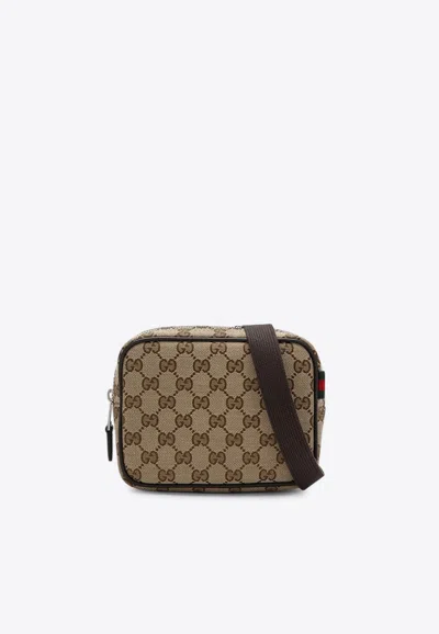 Gucci Mini Gg Pattern Crossbody Bag In Sand
