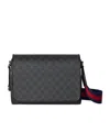 Gucci Men's Gg Medium Black/gray Shoulder Bag | 792124fadja In Black