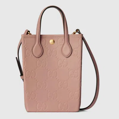 Gucci Mini Gg Super Top-handle Bag In Pink