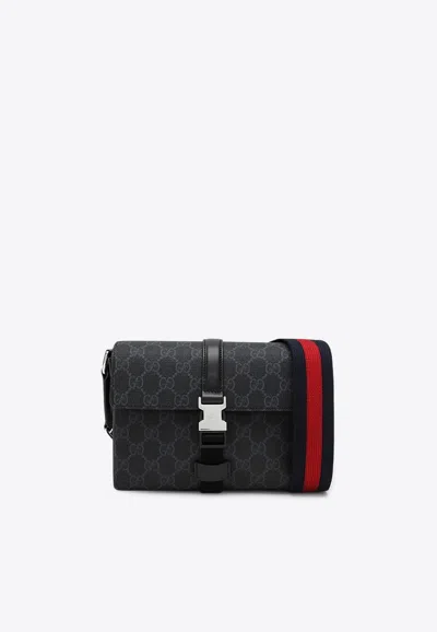 Gucci Mini Gg Supreme Messenger Bag In Black