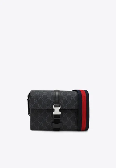 Gucci Mini Gg Supreme Messenger Bag In Black
