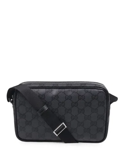 Gucci Black Essence Classic Mini Crossbody Bag In Gray