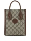 Gucci Man Gg Supreme Fabric Handbag In Brown