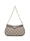 Gucci Mini Ophidia Gg Canvas Shoulder Bag In Brown