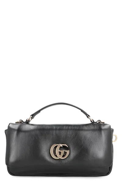 Gucci Mini Handbag With Flap Closure In Black