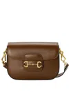 Gucci Horsebit 1955 Leather Shoulder Bag In Brown
