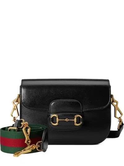 Gucci Black Leather Mini Horsebit 1955 Crossbody Bag