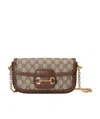 Gucci 1955 Horsebit Gg Canvas Shoulder Bag In Multicolor