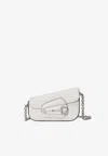 Gucci Mini Horsebit 1955 Shoulder Bag In White