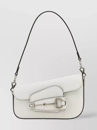 Gucci Mini Horsebit 1955 Shoulder Bag In White