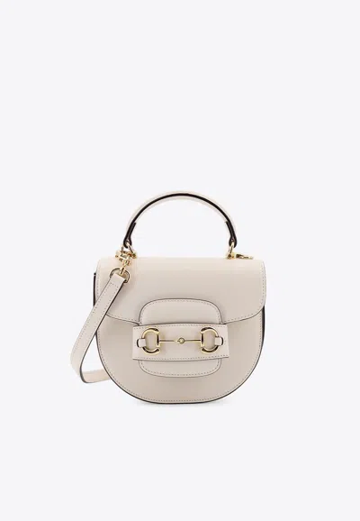 Gucci Mini Horsebit 1955 Top Handle Bag In White