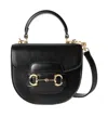 Gucci Elegant Mini Horsebit Handbag 18x15x6.5 Cm In Black