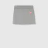 Gucci Mini Jersey Skirt With Patch In Grey