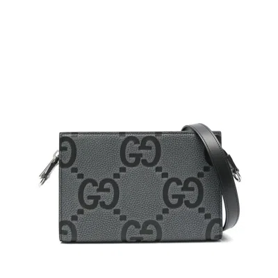 Gucci Mini Jumbo Gg Messenger Bag In Gray