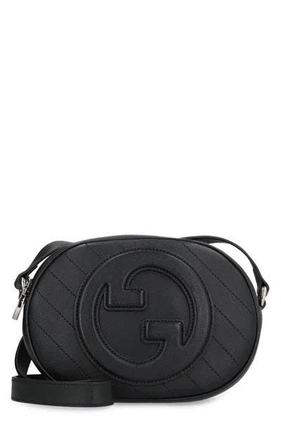 Gucci Mini Lamb Leather Handbag With Adjustable Strap In Black