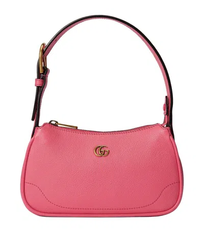 Gucci Mini Leather Aphrodite Shoulder Bag In 6627 핑크