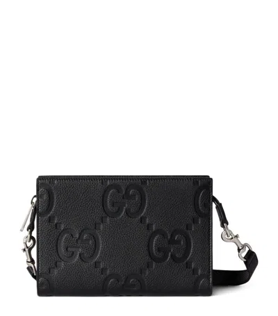 Gucci Mini Leather Jumbo Gg Cross-body Bag In Black