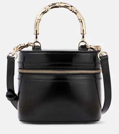 Gucci Mini Leather Vanity Bag In Black