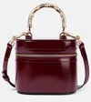 Gucci Mini Leather Vanity Bag In Burgundy