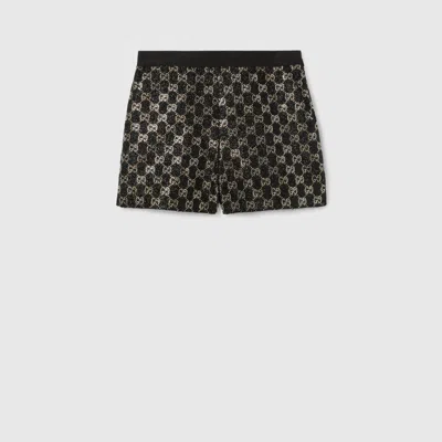 Gucci Mini Lightweight Tweed Shorts - Size 40 In Nero
