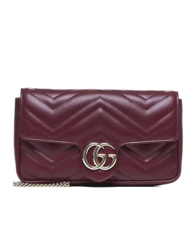 Gucci Gg Marmont Mini Shoulder Bag In Burgundy