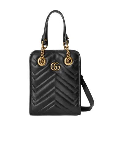 Gucci Mini Marmont Crossbody Bag In Black