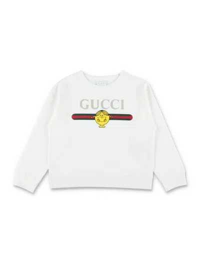 Gucci Mini Mr. Men Little Miss Cotton Sweatshirt In New White