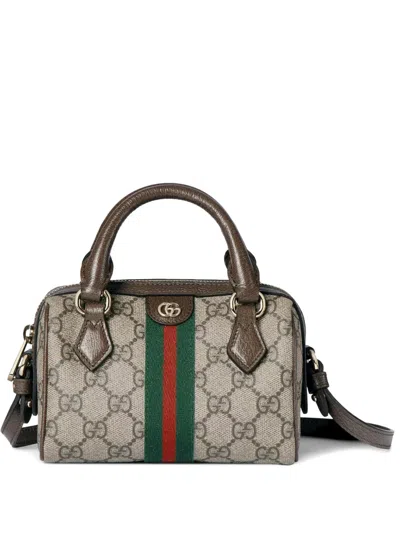 Gucci Mini Ophidia Gg Monogram Tote Bag In Brown