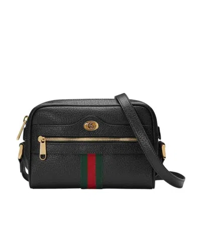 Gucci Mini Ophidia Gg Shoulder Bag In Black