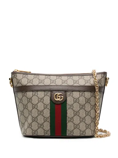 Gucci Mini Ophidia Gg Shoulder Bag In Neutrals