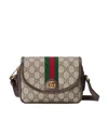 Gucci Ophidia Gg-canvas Shoulder Bag In Nude