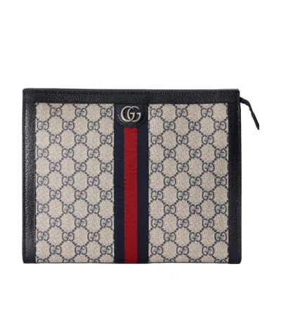 Gucci Mini Ophidia Gg Supreme Clutch Bag In Multi