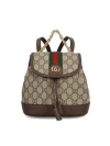 Gucci Mini Ophidia Gg Supreme Fabric Backpack In Tan