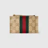 Gucci Mini Pouch With Web In Brown
