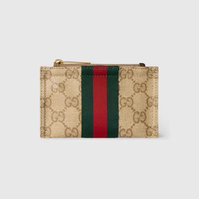 Gucci Mini Pouch With Web In Brown